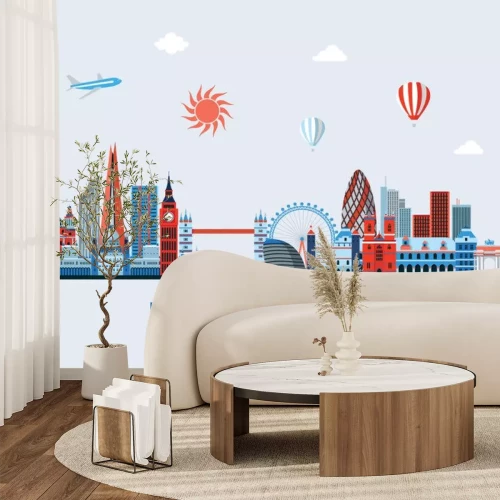 Sticker London gedetailleerde horizon. Vector illustratie - stock vector