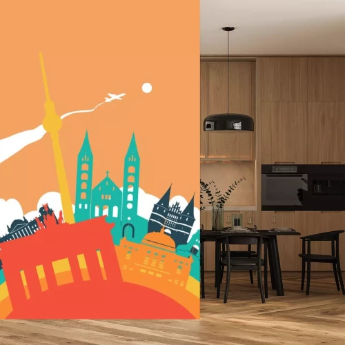 Sticker Reizen Duitsland wereld oriëntatiepunt landschap