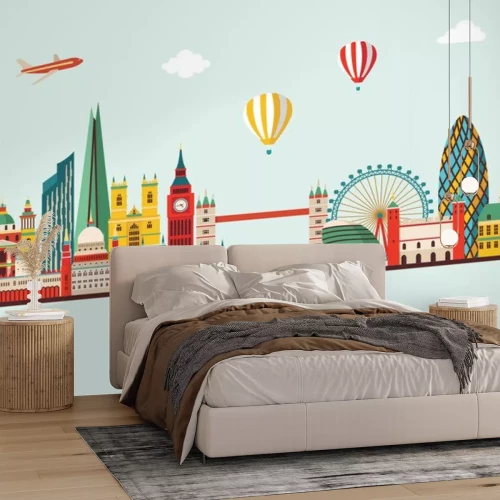 Sticker Londen Horizon abstract. Vector illustratie - stock vector