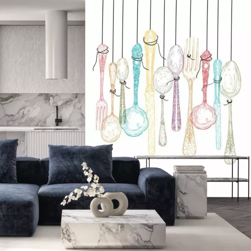 Fotobehang Retro bestekset