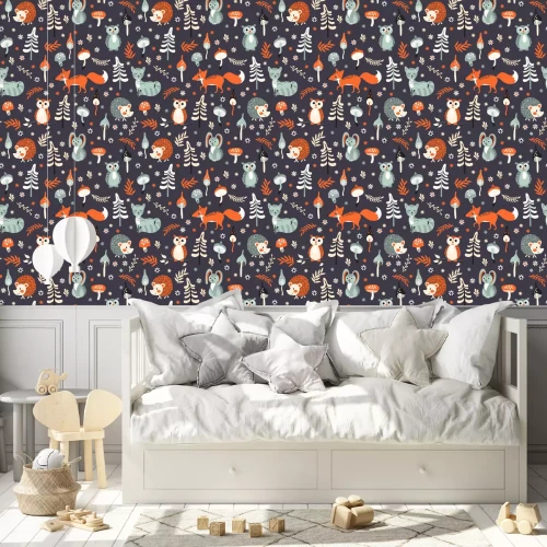 Behang Leuk bosveld dieren patroon