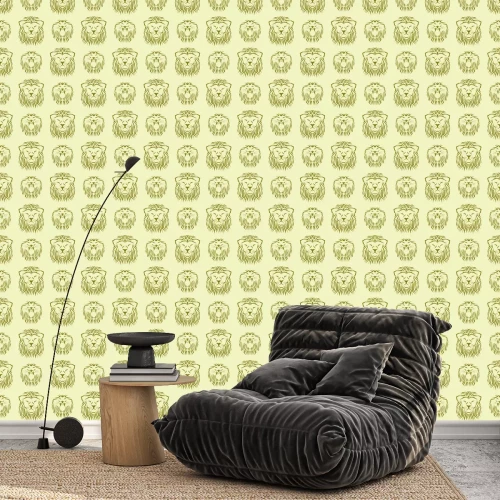 Behang Wild katten minimalistisch patroon