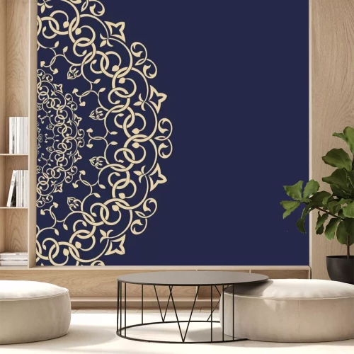 Fotobehang Geel oosters bloemenpatroon