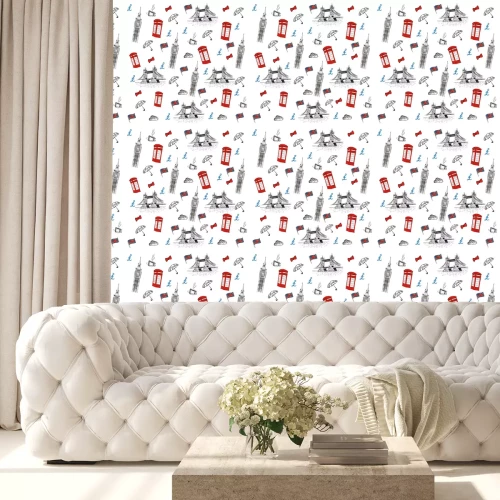 Behang Londen schets