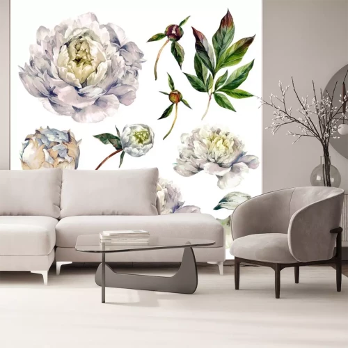 Sticker Blauwe pioen in verschillende versies