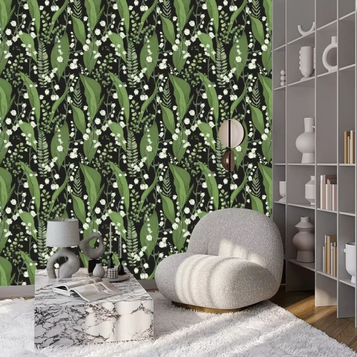 Behang Mei lelietje-van-dalen