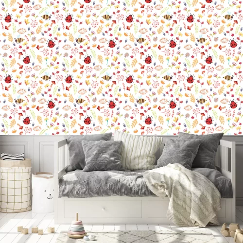 Behang Kleine wezens en planten