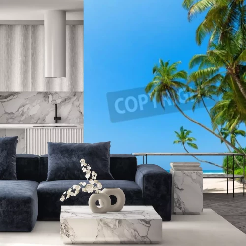 Fotobehang Tropen aan de kust van de oceaan