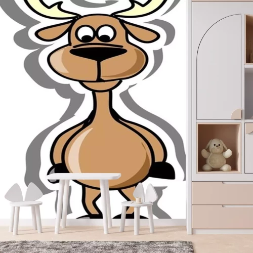 Sticker Papier gesneden rendieren cartoonafbeeldingen