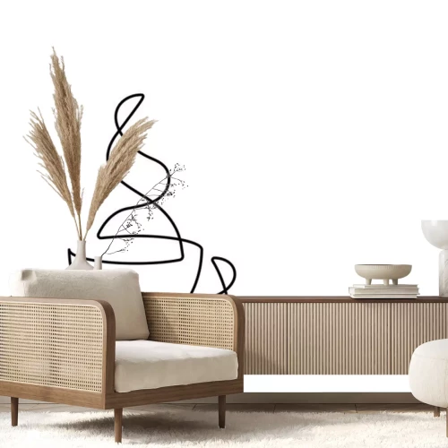 Sticker Koffiekopje tekenen met één lijn