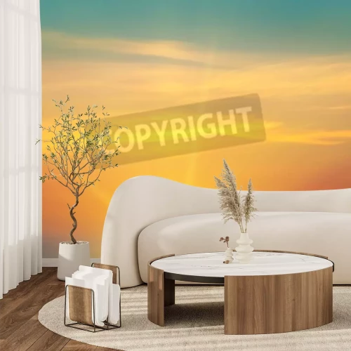 Fotobehang Kleurrijke zonsopgang