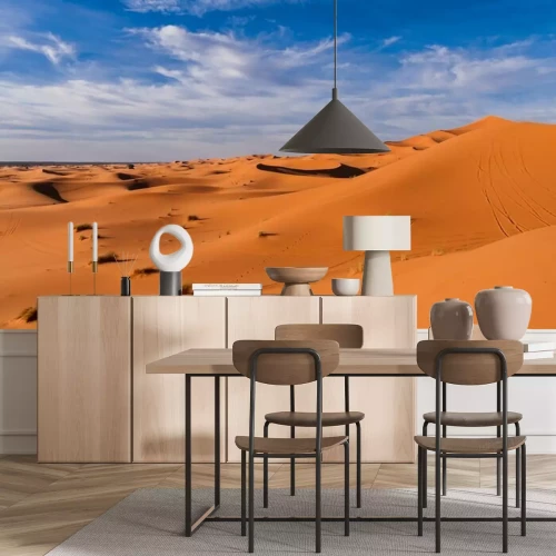 Fotobehang De woestijn met de hemel op de achtergrond