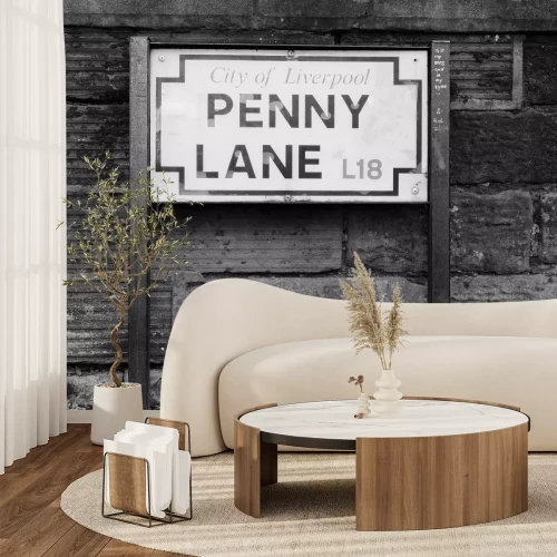 Fotobehang Penny Lane-bord