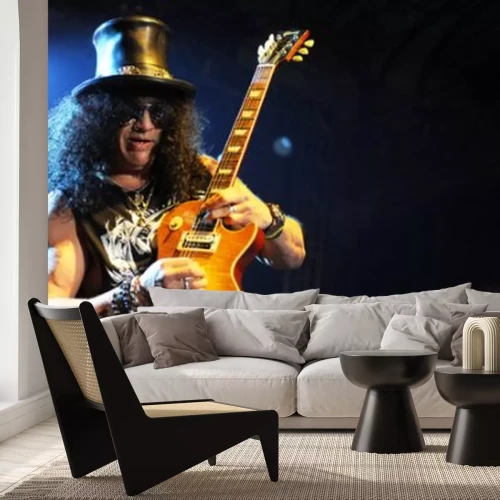 Fotobehang Gitarist Slash in concert