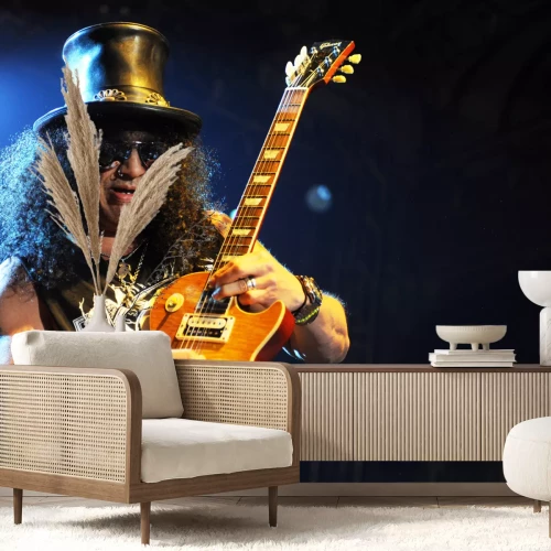 Fotobehang Gitarist Slash in concert