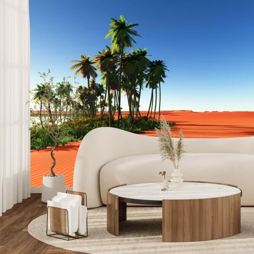 Fotobehang Oase in de Afrikaanse woestijn