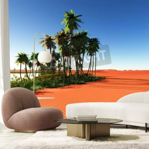 Fotobehang Oase in de Afrikaanse woestijn