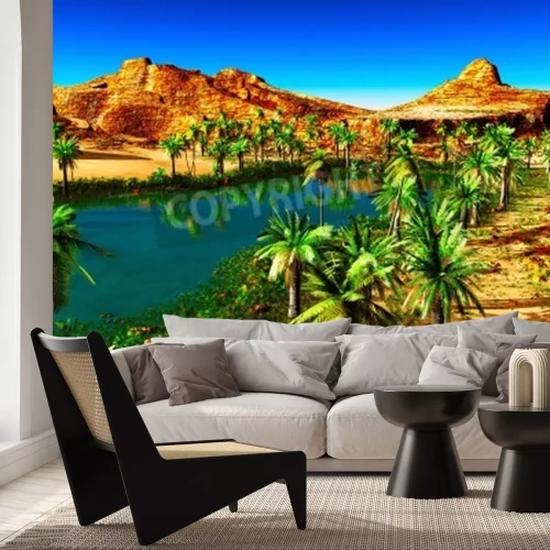 Fotobehang Oase in de woestijn