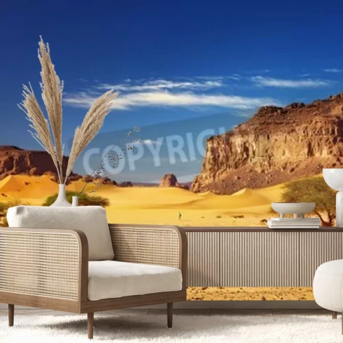 Fotobehang Bomen in de woestijn