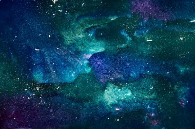 Fotobehang Kosmos in aquarel