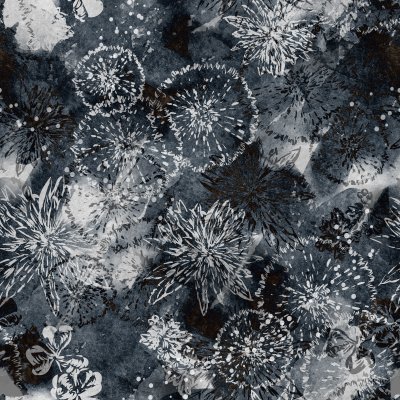 Behang Paardenbloemen en planten in waterverf