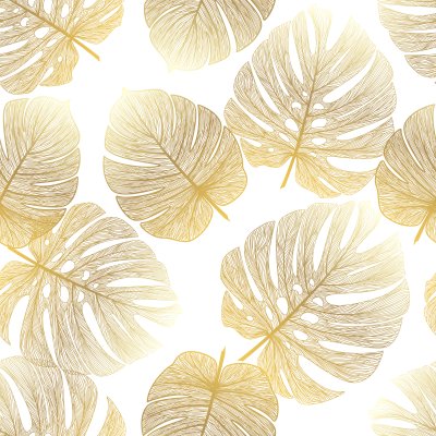 Behang Bladeren in boho-stijl