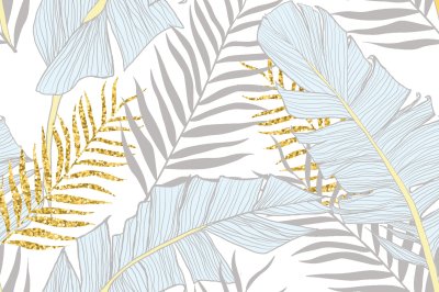 Fotobehang Pastelkleurig patroon met natuur