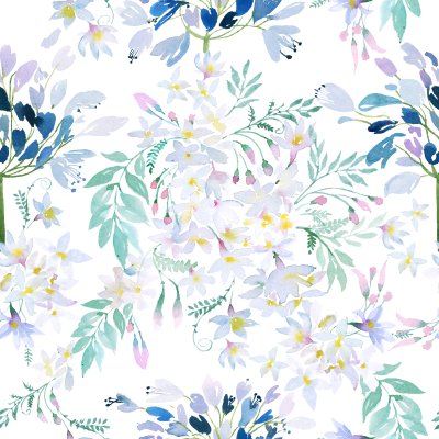 Sticker Geschilderde compositie met bloemen