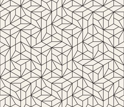 Fotobehang Geometrisch zwart-wit patroon