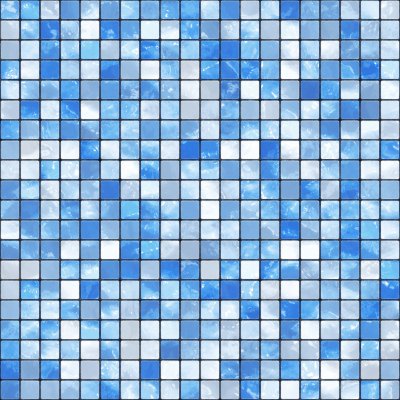 Behang Steenmozaïek in blauwtinten