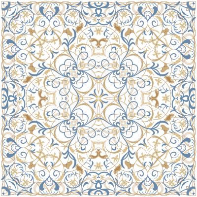 Fotobehang Blauw decoratief patroon