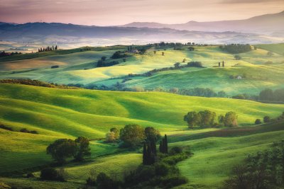 Fotobehang Groene velden landschap