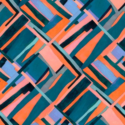 Fotobehang Mozaïek van gebarsten gekleurde tegels