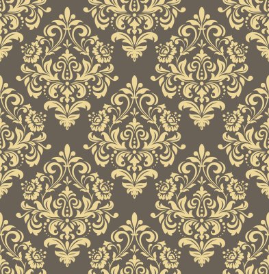 Fotobehang Barokke sierbloemen