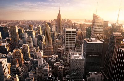 Fotobehang New York City in de zon