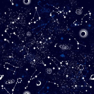 Sticker Outer space for children graphics met sterrenbeelden