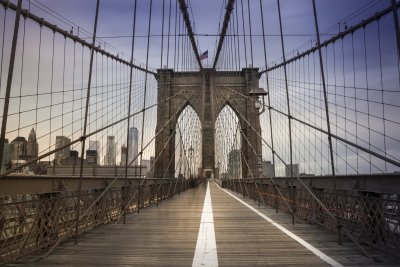 Fotobehang magnificent  view of Brooklyn Bridge