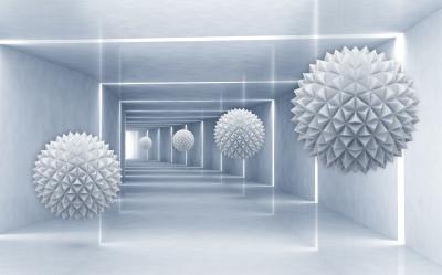 Fotobehang Kristallen ruimtelijk effect