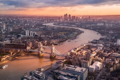 Fotobehang Londen skyline van boven