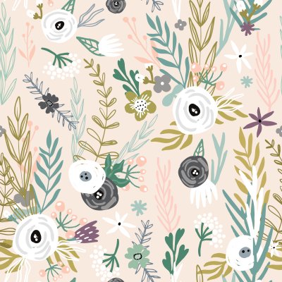 Sticker Bloemen voor kinderen in pastelkleuren