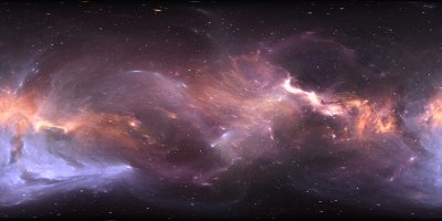 Fotobehang 3D heelal in violette tinten