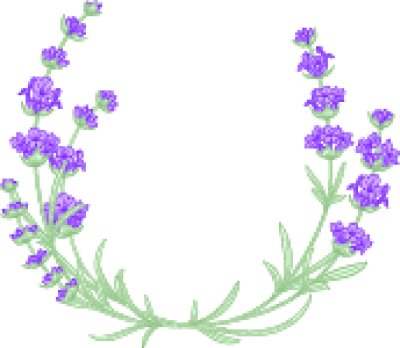 Sticker Een minimalistische lavendelcompositie