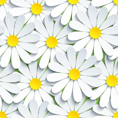 Sticker Patroon met grote bloemen