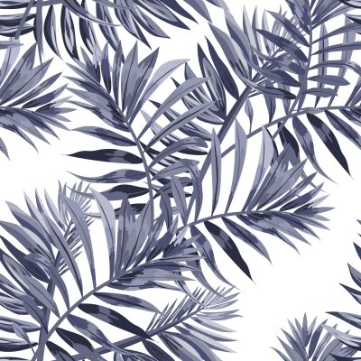 Poster Tropische natuur in grijstinten