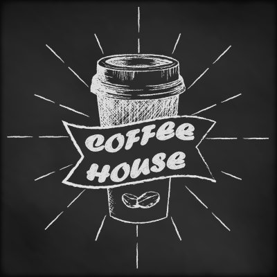 Poster Wegwerp koffiekopje