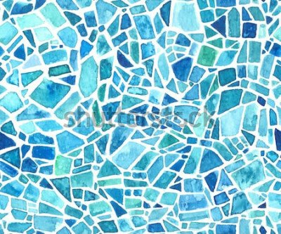 Behang Glas in lood puzzel