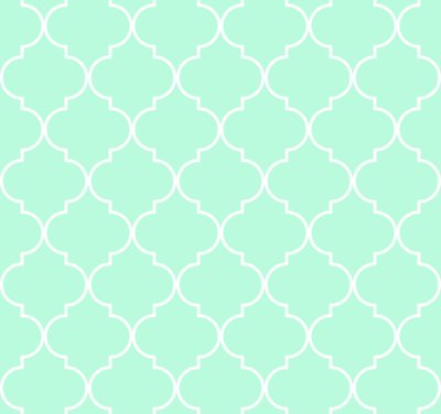 Behang Marokkaans patroon in blauw