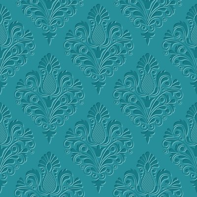 Fotobehang Vintage blauw patroon