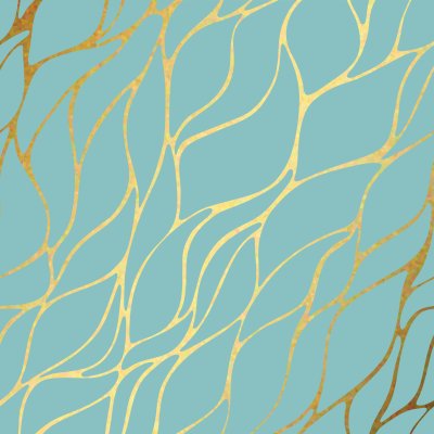 Fotobehang Glamour blauw-oranje patroon