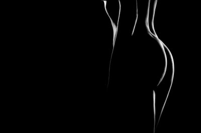 Poster Monochroom vrouwelijk naakt